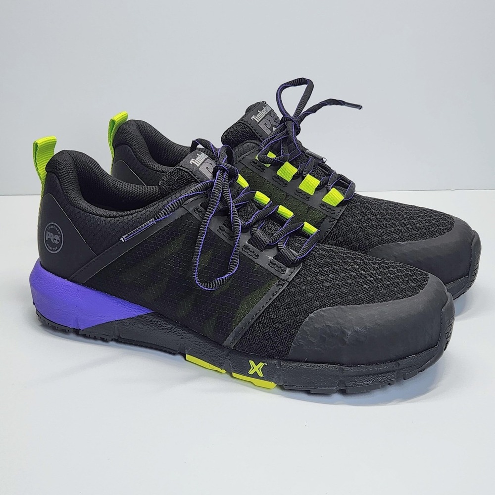 Timberland PRO Flex Shoes Womens Size 8.5 Black Comp Toe Work Sneakers PRO589